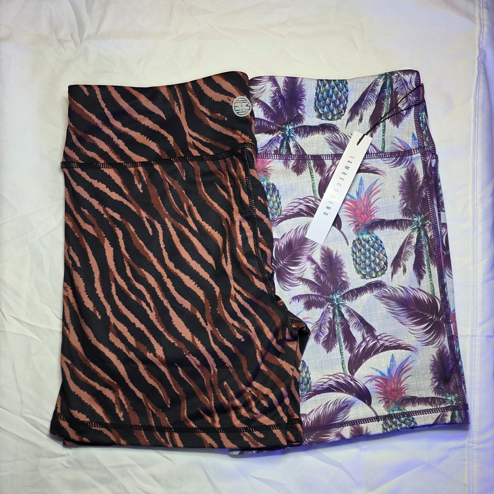 Women's Tropical and Animal Print Bike Shorts